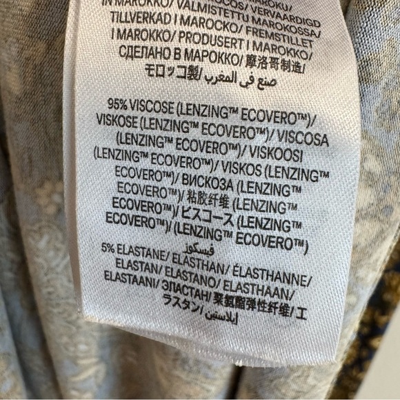 Boden Jersey Knit Shift Dress Paisley Print Short Sleeve NO BELT 14 Long - Picture 6 of 6